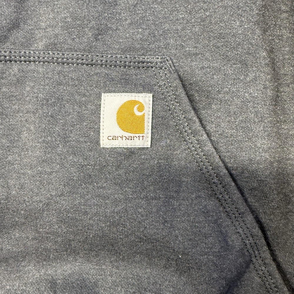 Carhartt Men's Rain Defender Mid 1889 Graphic Sweatshirt Hoodie Gray SMALL - Picture 2 of 10